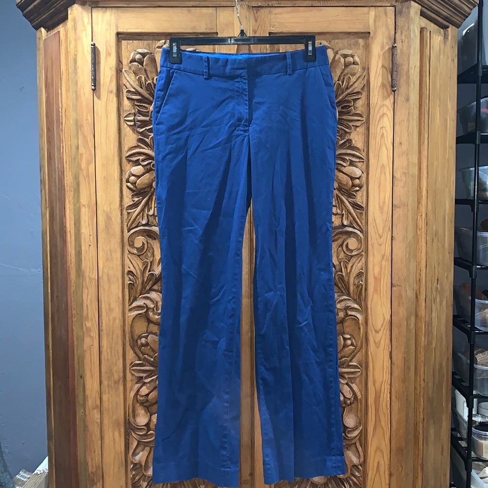 EUC J Crew size 8 dress pant blue wide leg